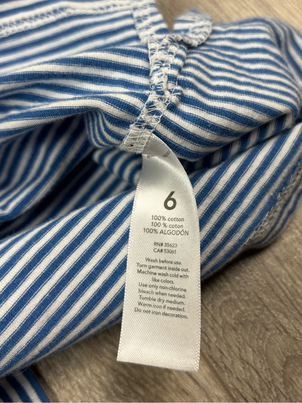 Carter’s Striped Polo Shirt Size 6 Blue White Stripes - Picture 5 of 8